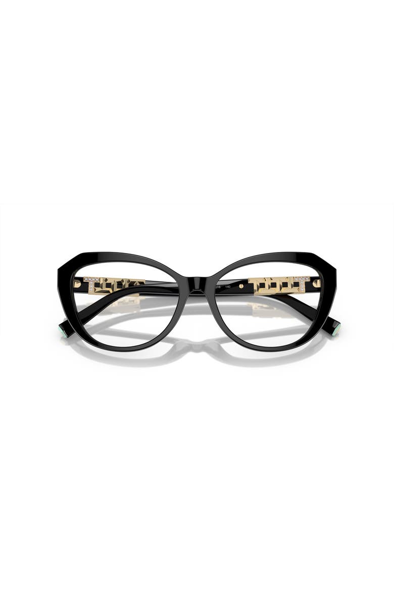 Tiffany & Co. 54mm Cat Eye optical glasses, Alternate, color, Black