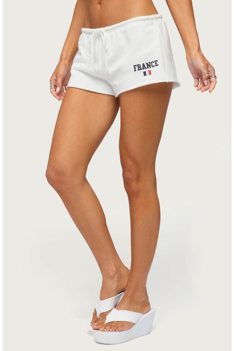 France Low Rise Micro Shorts, Alternate, color, WHITE