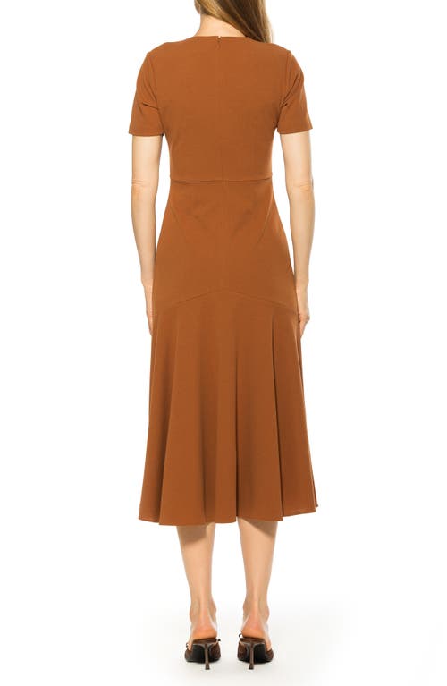 Alexia Admor Lennox Fit And Flare Dress In Brown