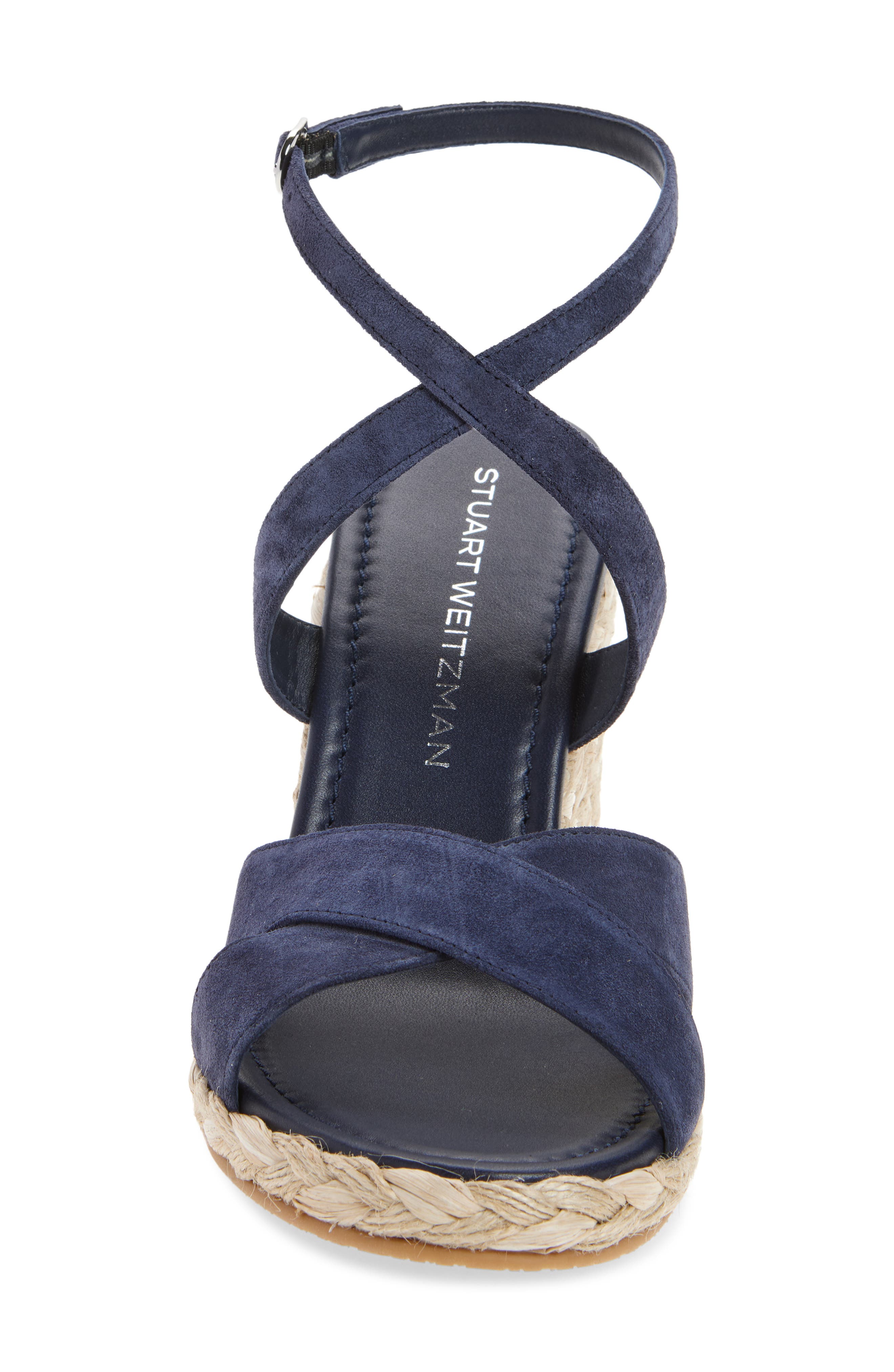 Alyssa Ankle Strap Wedge Sandal, Alternate, color, NICE BLUE