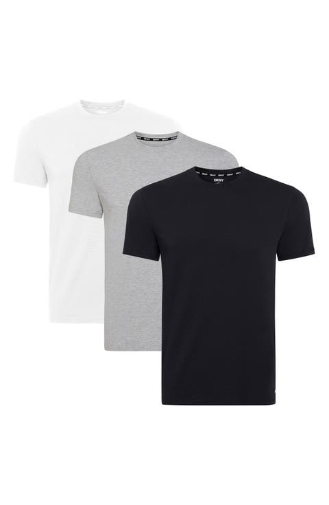 3-Pack Stretch Cotton Crewneck T-Shirts