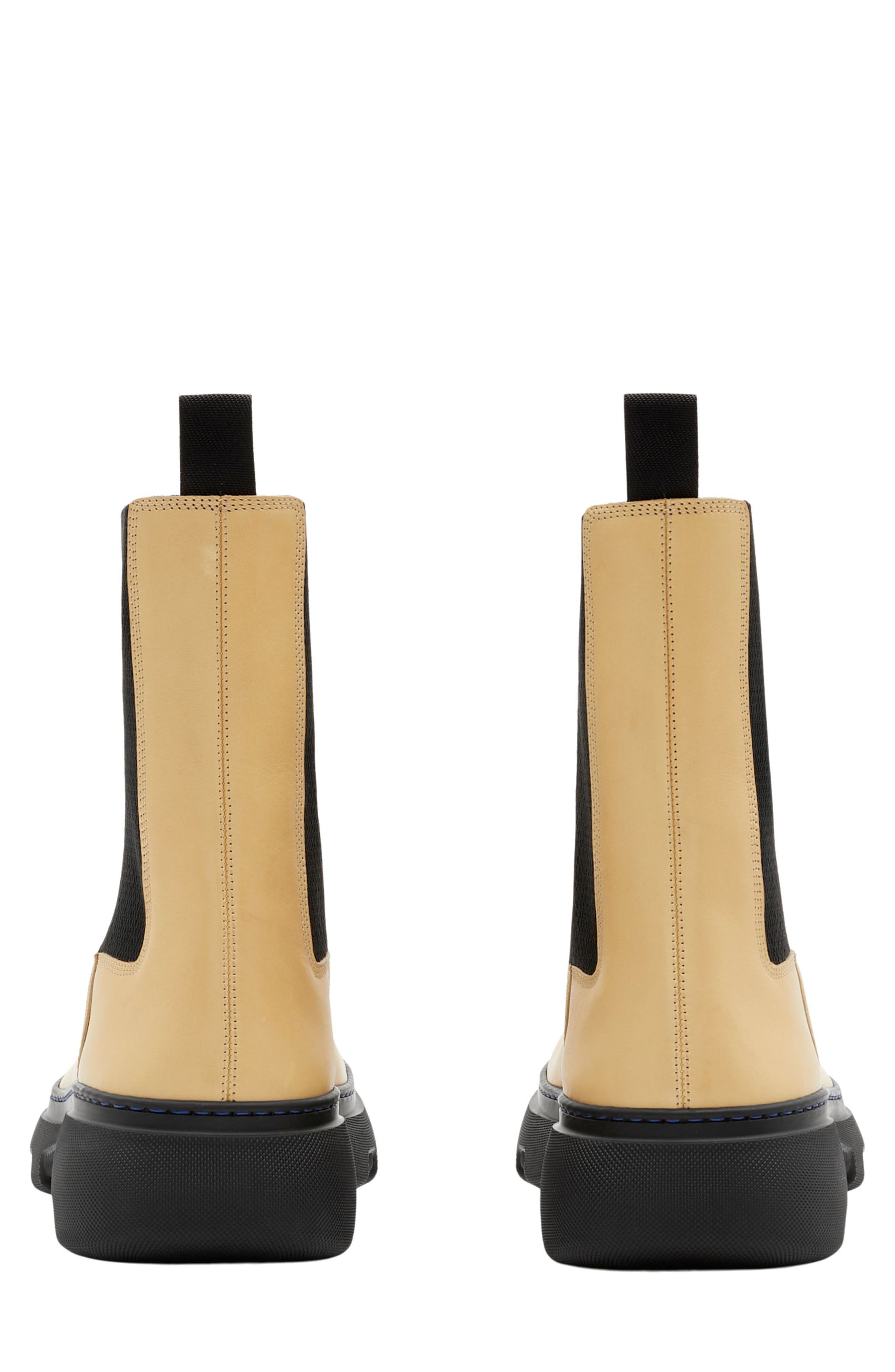 Burberry Gabriel Creeper Chelsea Boot, Alternate, color, Custard