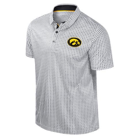 Men's Colosseum Black Iowa Hawkeyes Big & Tall Marty Rival Polo
