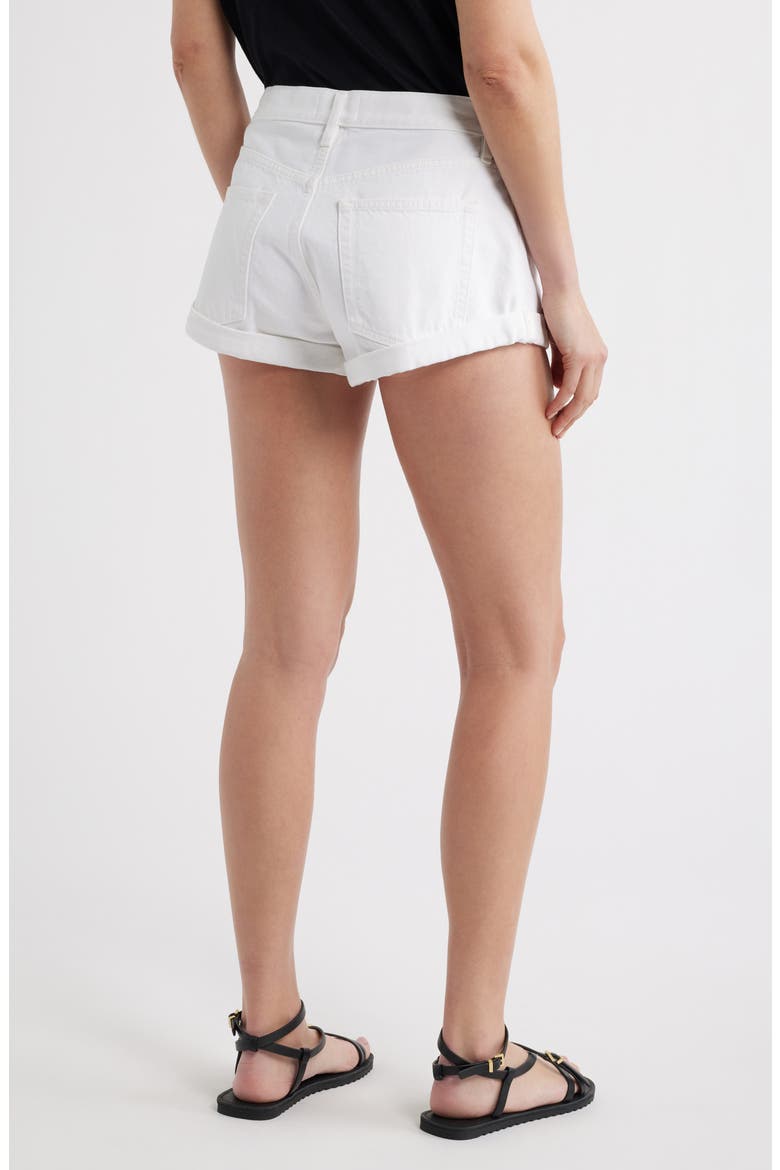 The Darling Denim Shorts, Alternate, color, WHITE