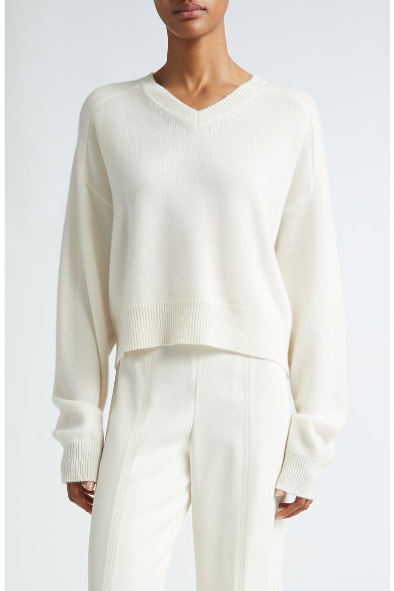Anzor Cashmere V-Neck Sweater, Main, color, IVORY
