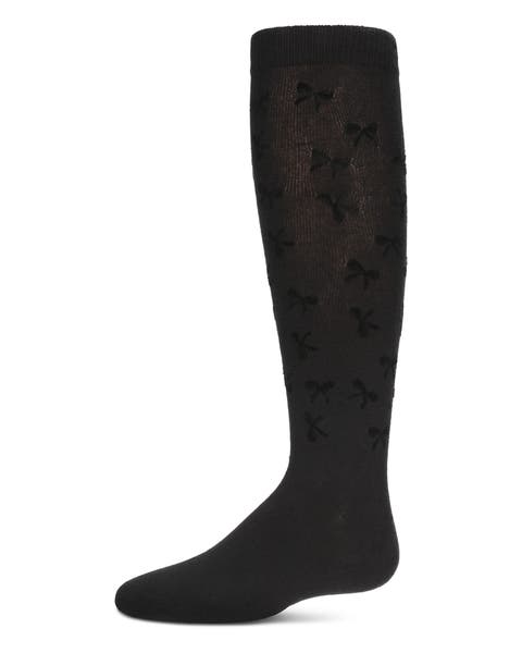 Flocked Bow Knee-High Socks (Little Kid)