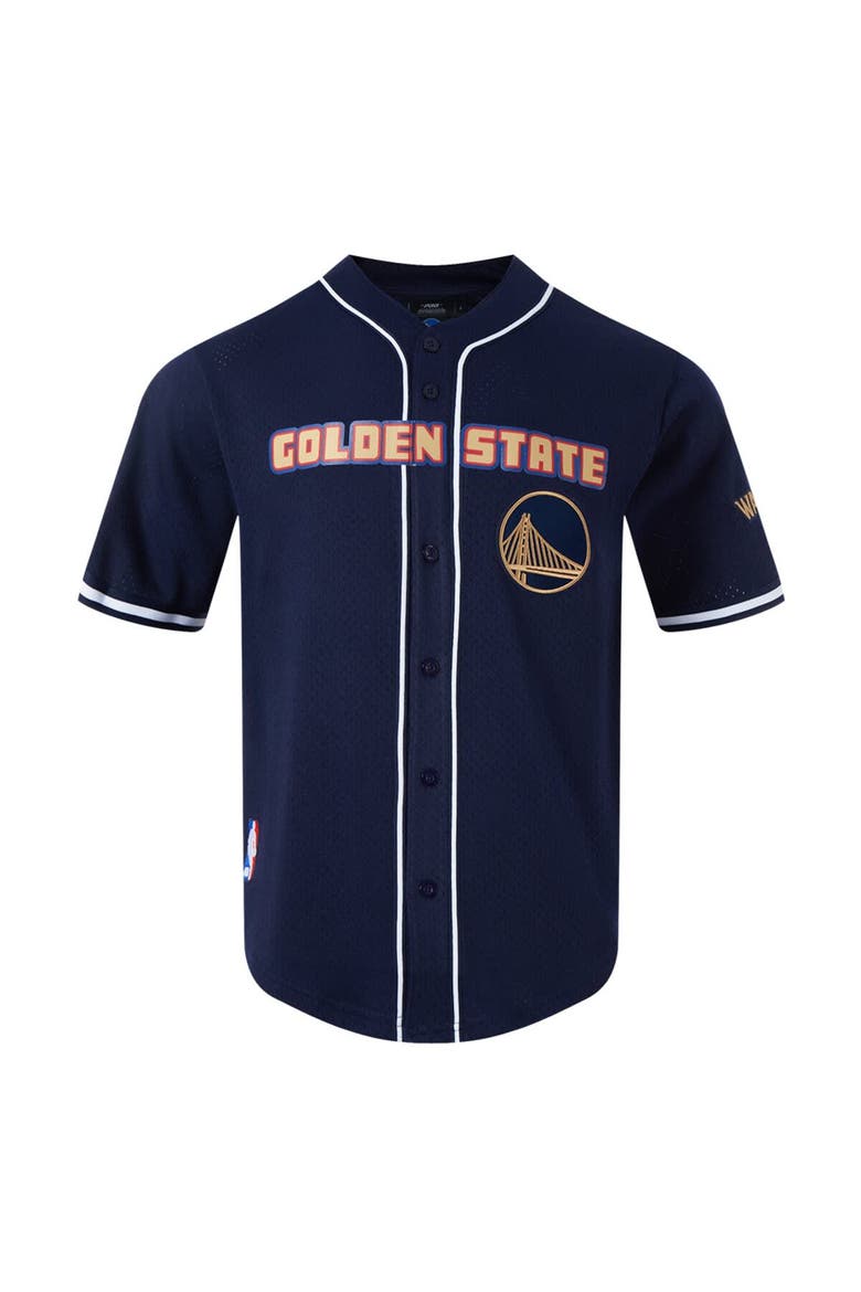 Men's Pro Standard Navy Golden State Warriors 2024/25 City Edition Mesh Baseball Jersey, Alternate, color, Navy