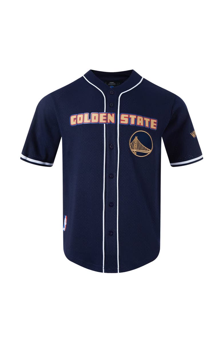 PRO STANDARD Men's Pro Standard Navy Golden State Warriors 2024/25 City Edition Mesh Baseball Jersey, Alternate, color,
