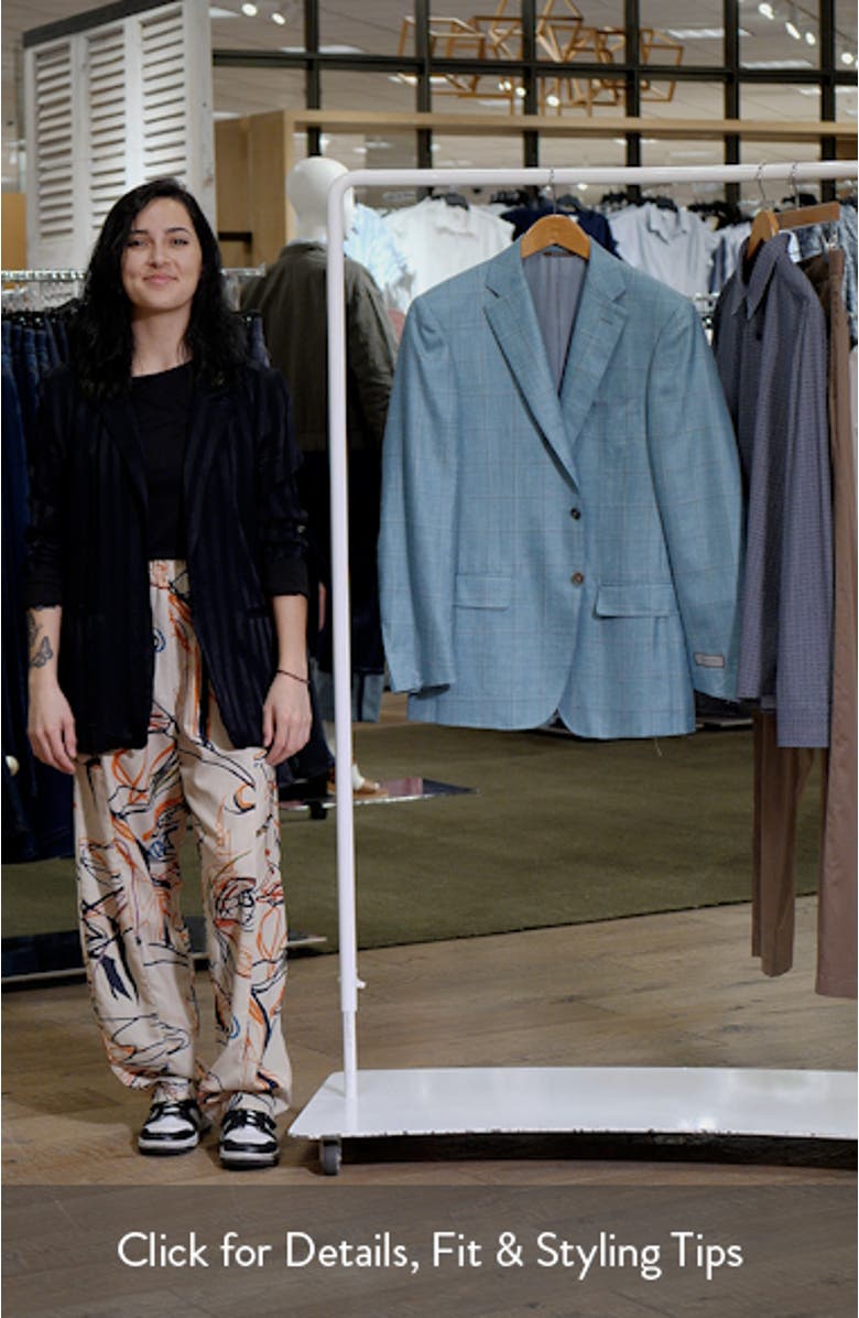 Siena Regular Fit Green Windowpane Check Cashmere & Linen Blend Sport Coat, sales video thumbnail