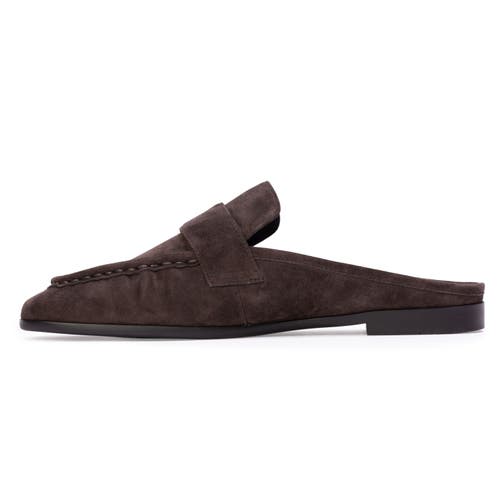 Black Suede Studio Gabby Loafer In Brown