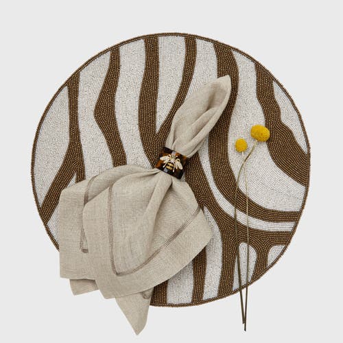 Joanna Buchanan Set Of 4 Tortoiseshell Bee Napkin Rings In Brown