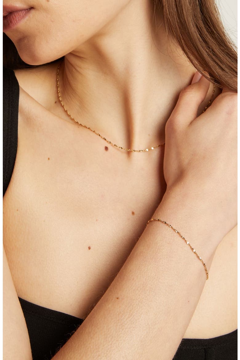 Unbreakable Barely There Chain Bracelet, Alternate, color, Yellow