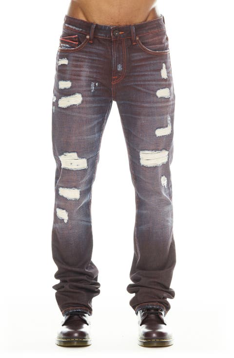Lenny Bootcut Jeans (Brick) (Regular & Big)