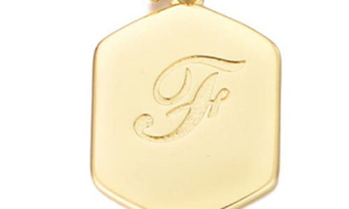 Adornia Monogram Initial Pendant Necklace In Gold