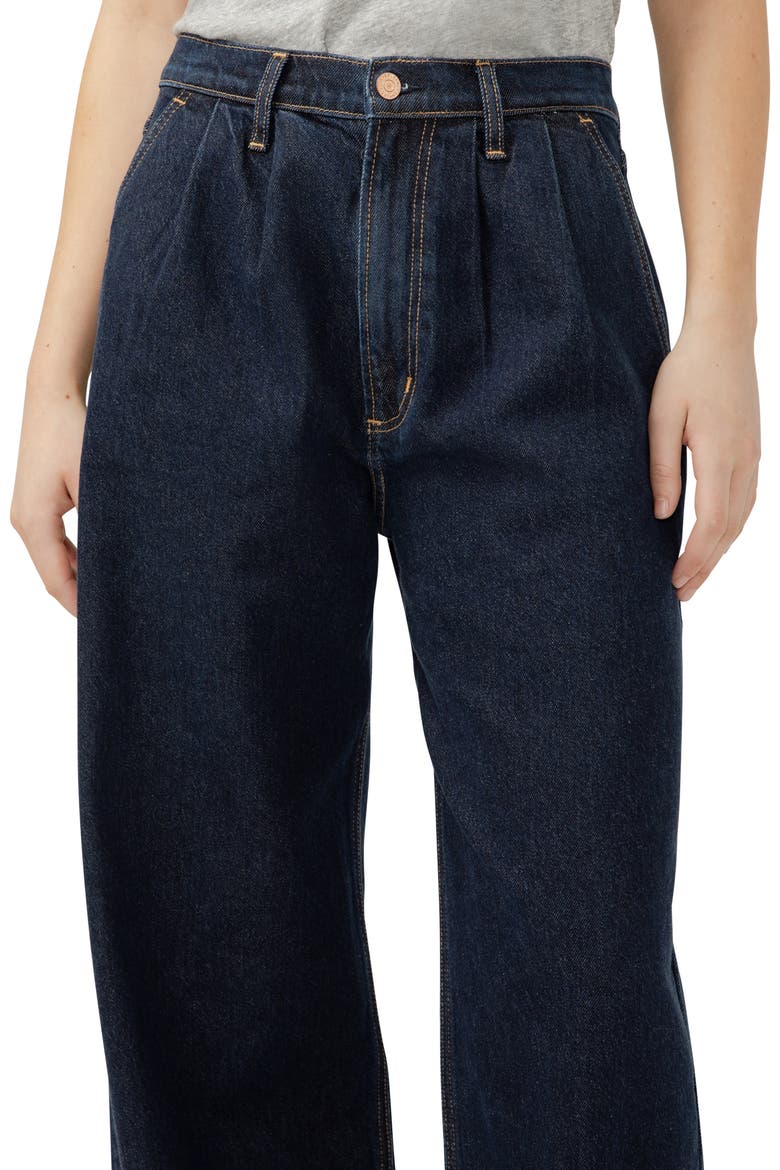 Pleated High Waist Wide Leg Trouser Jeans, Alternate, color, AMELIA