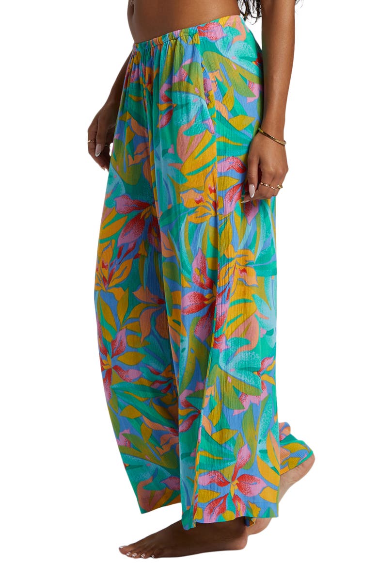 Billabong Sun Catcher Floral Print Wide Leg Pants, Alternate, color,