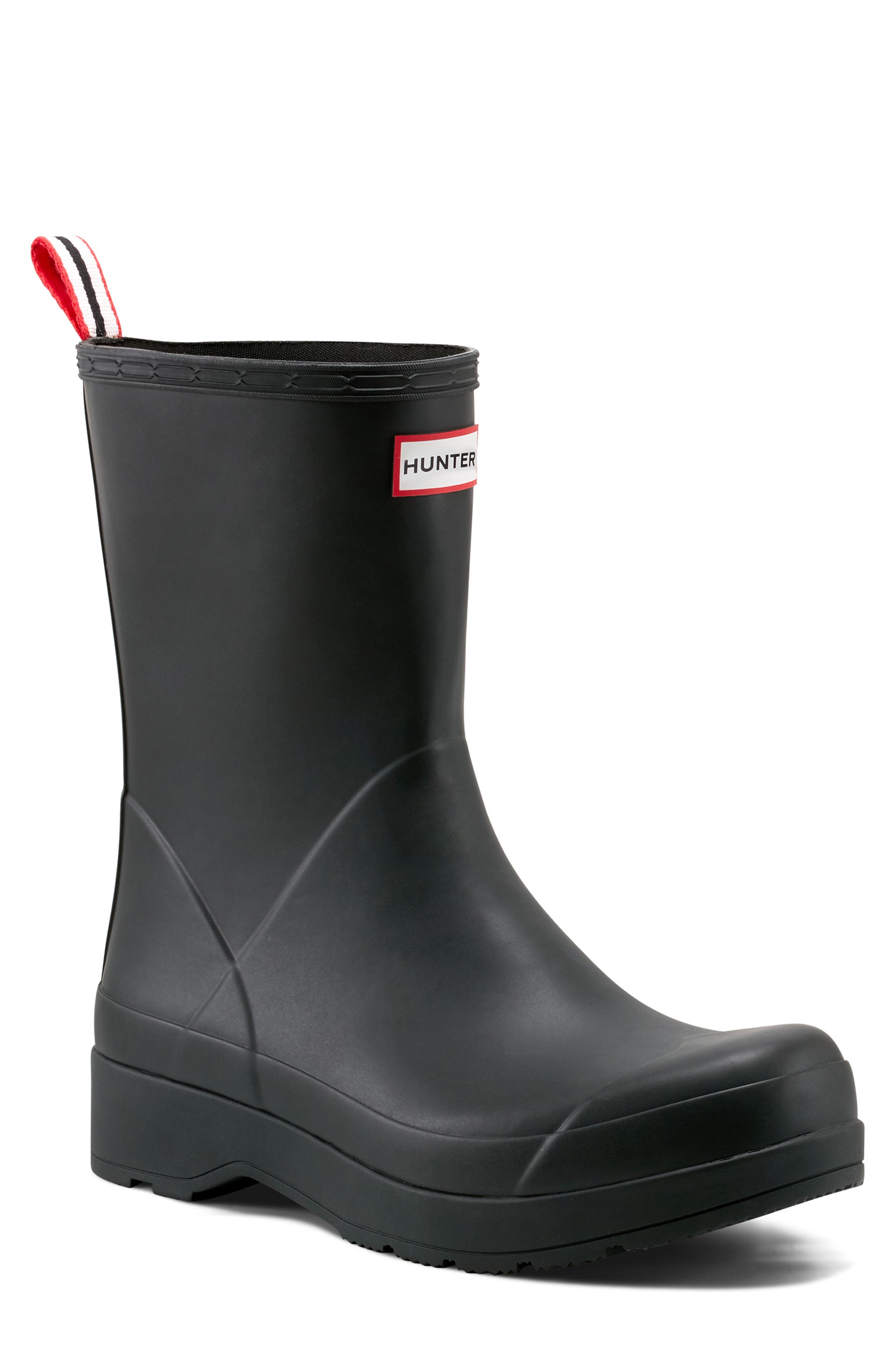Hunter Play Waterproof Mid Boot in Black 