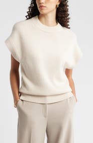 Nordstrom Cap Sleeve Wool & Cashmere Sweater