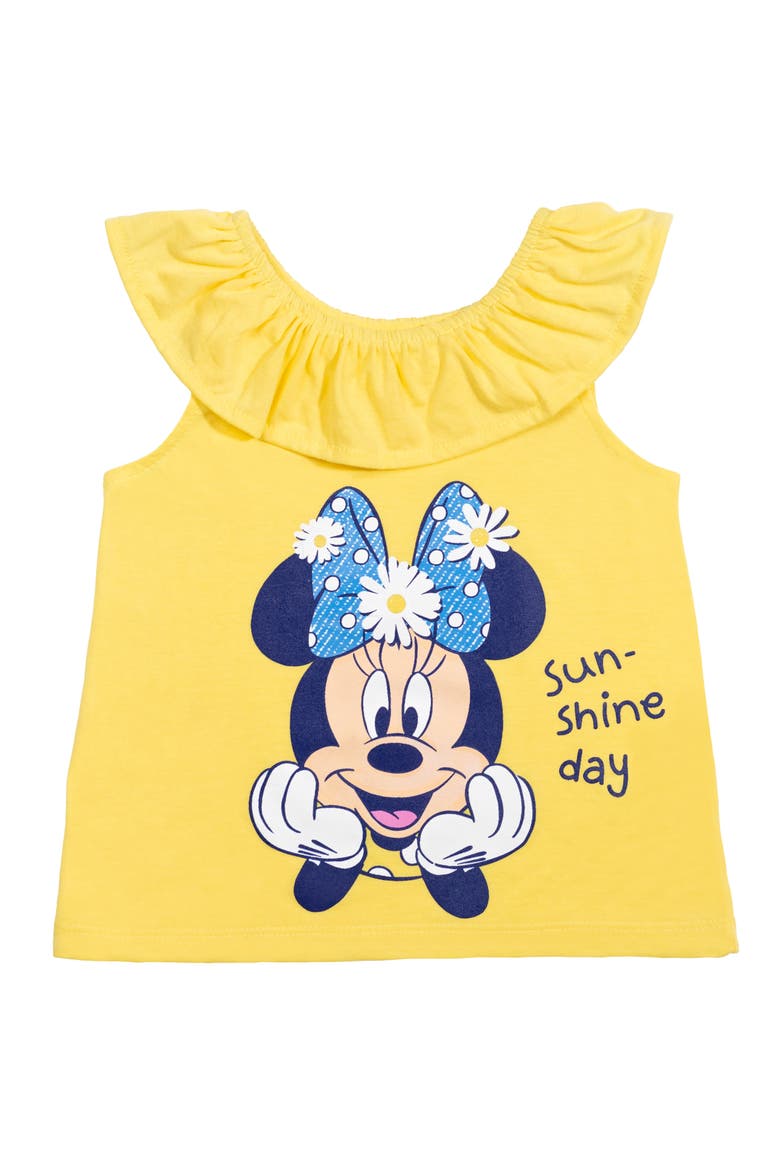 Minnie Mouse Top and Shorts Set, Alternate, color, Yellow Blue Daisy