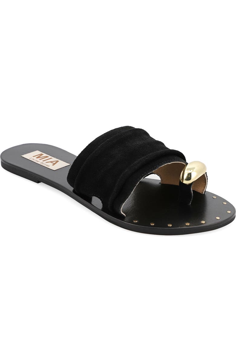 MIA Limited Edition Tiffani Slide Sandal, Main, color, Black