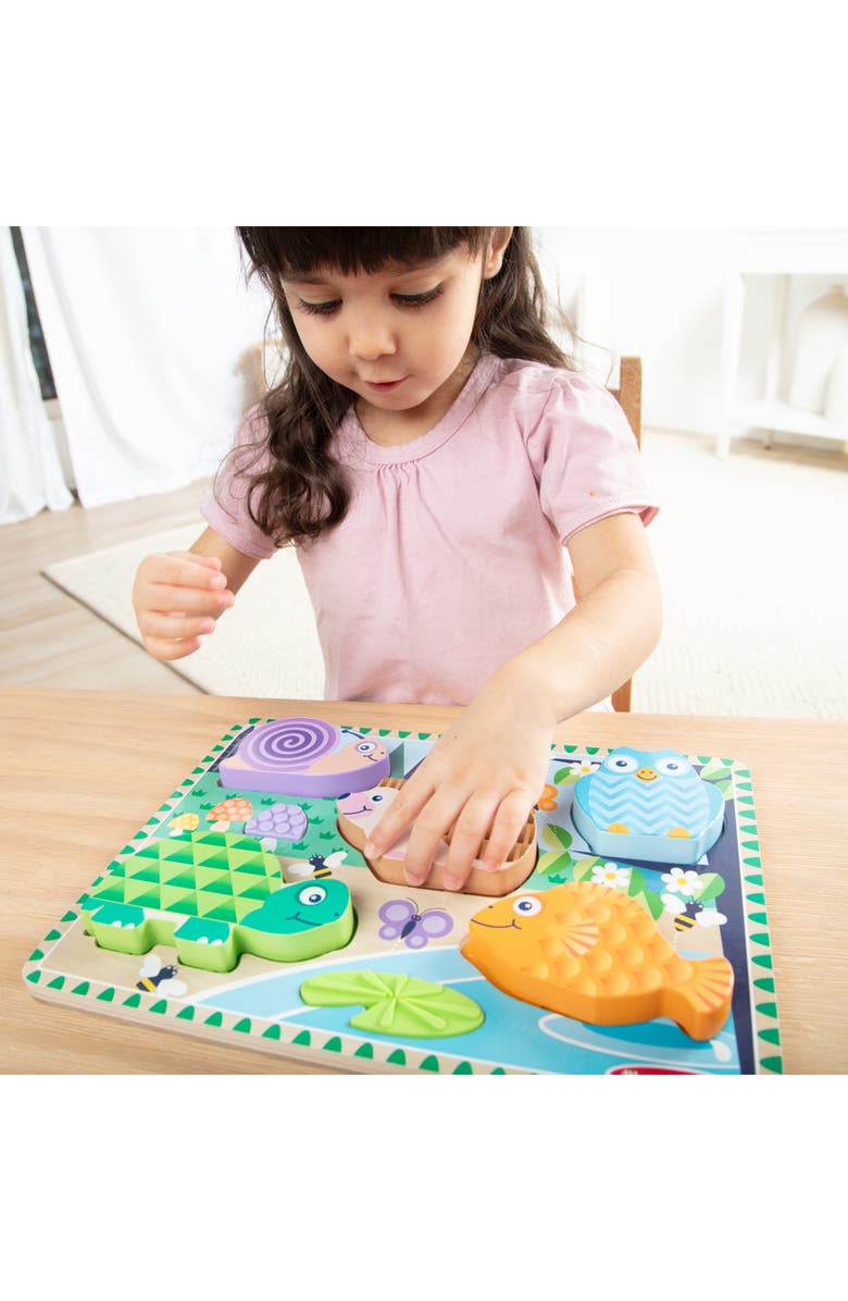 Melissa & Doug Touch & Feel Forest Friends Puzzle, Alternate, color, Multi