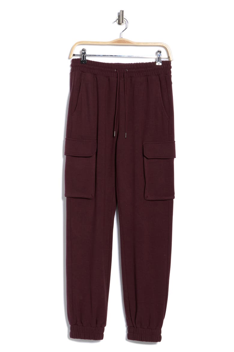 Cozy Utility Joggers, Alternate, color, BURGUNDY FUDGE