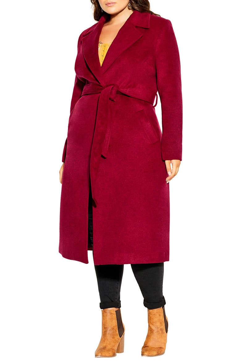Money Maker Coat, Main, color, CERISE