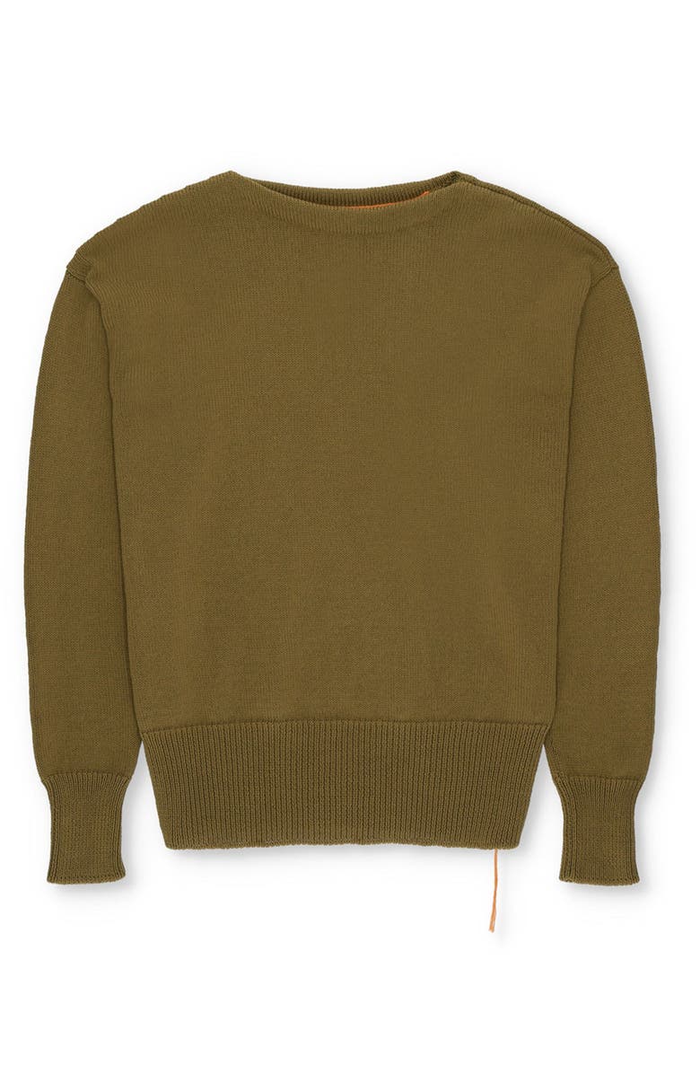 Fortela Noah Cotton Crewneck Sweater, Main, color, Khaki