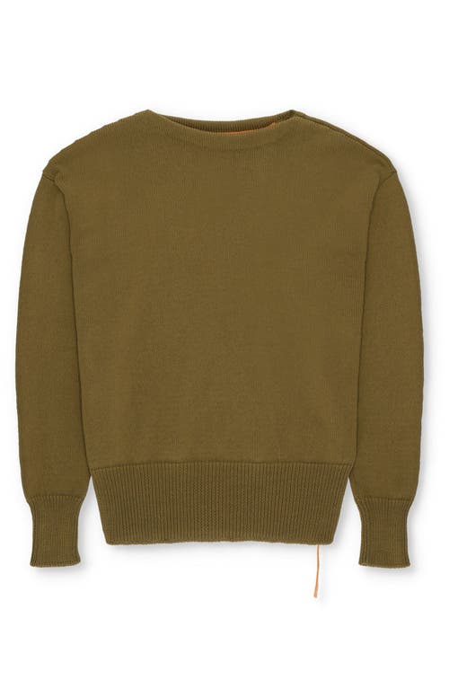 Fortela Noah Cotton Crewneck Sweater In Green