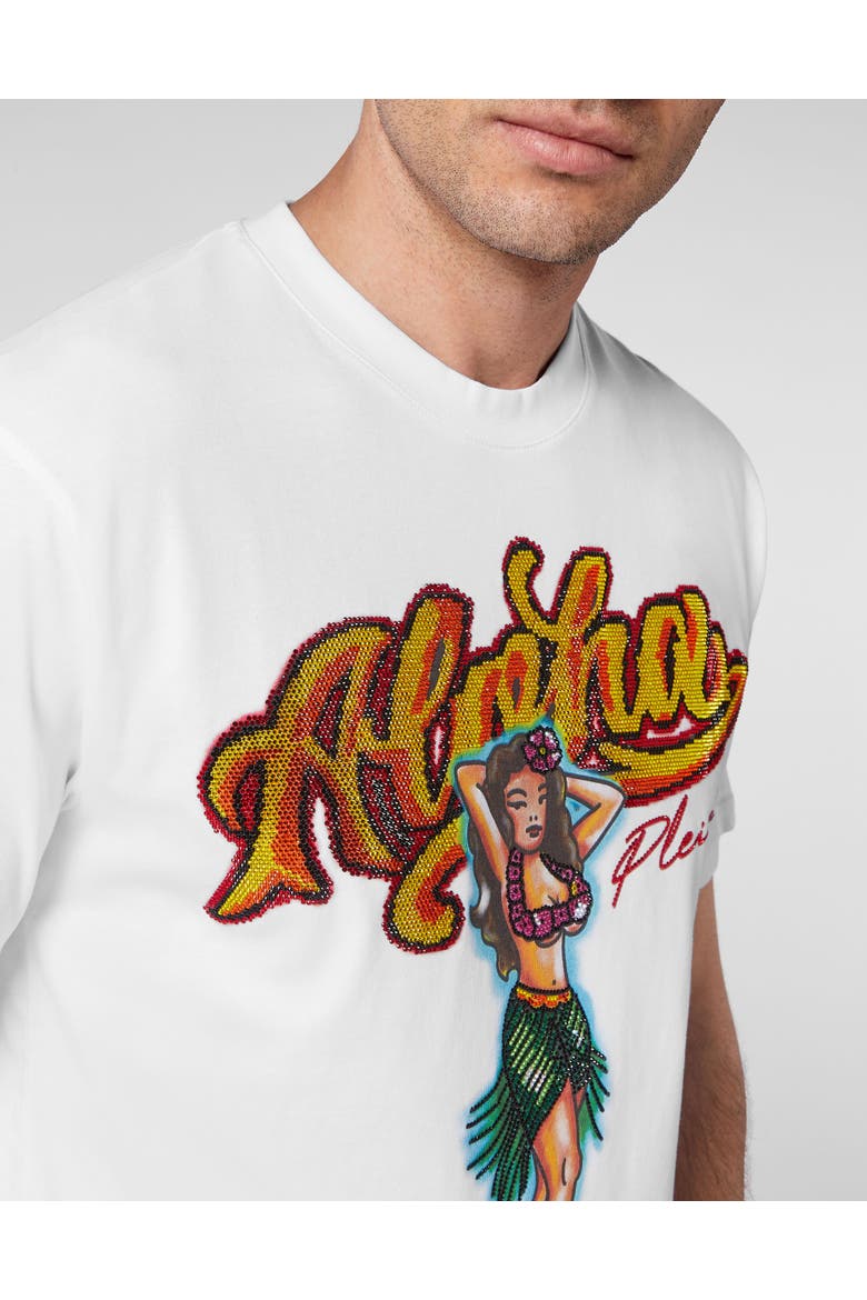 T-Shirt Round Neck Ss Hawaii Men, Alternate, color, white