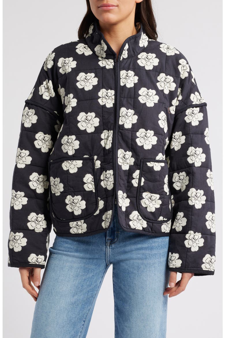 Chloe Print Jacket, Alternate, color, NIGHT BLOOMS COMBO