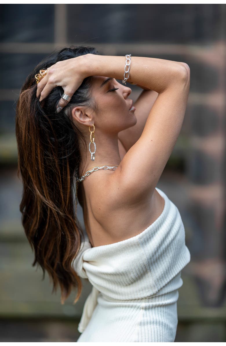 Lucy Quartermaine Hula Linked Bracelet, Alternate, color, Sterling Silver