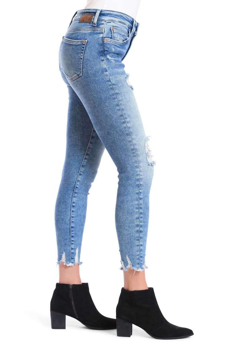 Mavi Jeans Mavi Tess High Waist Ripped Skinny Jeans, Alternate, color, 