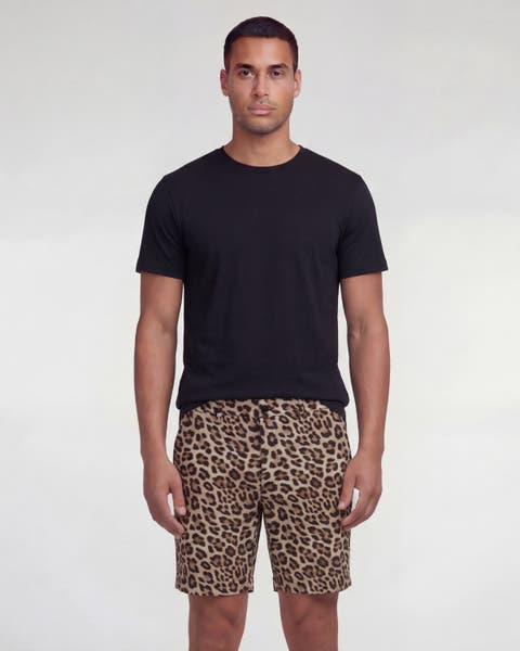 Leopard Mens Flat Front Short