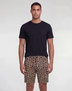 Lords of Harlech Leopard Mens Flat Front Short