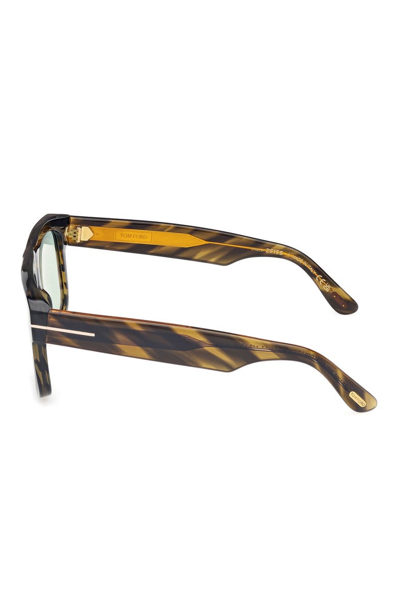 Icon 56mm Pilot Sunglasses, Alternate, color, BROWN W AMBER/ GREY/ GREEN