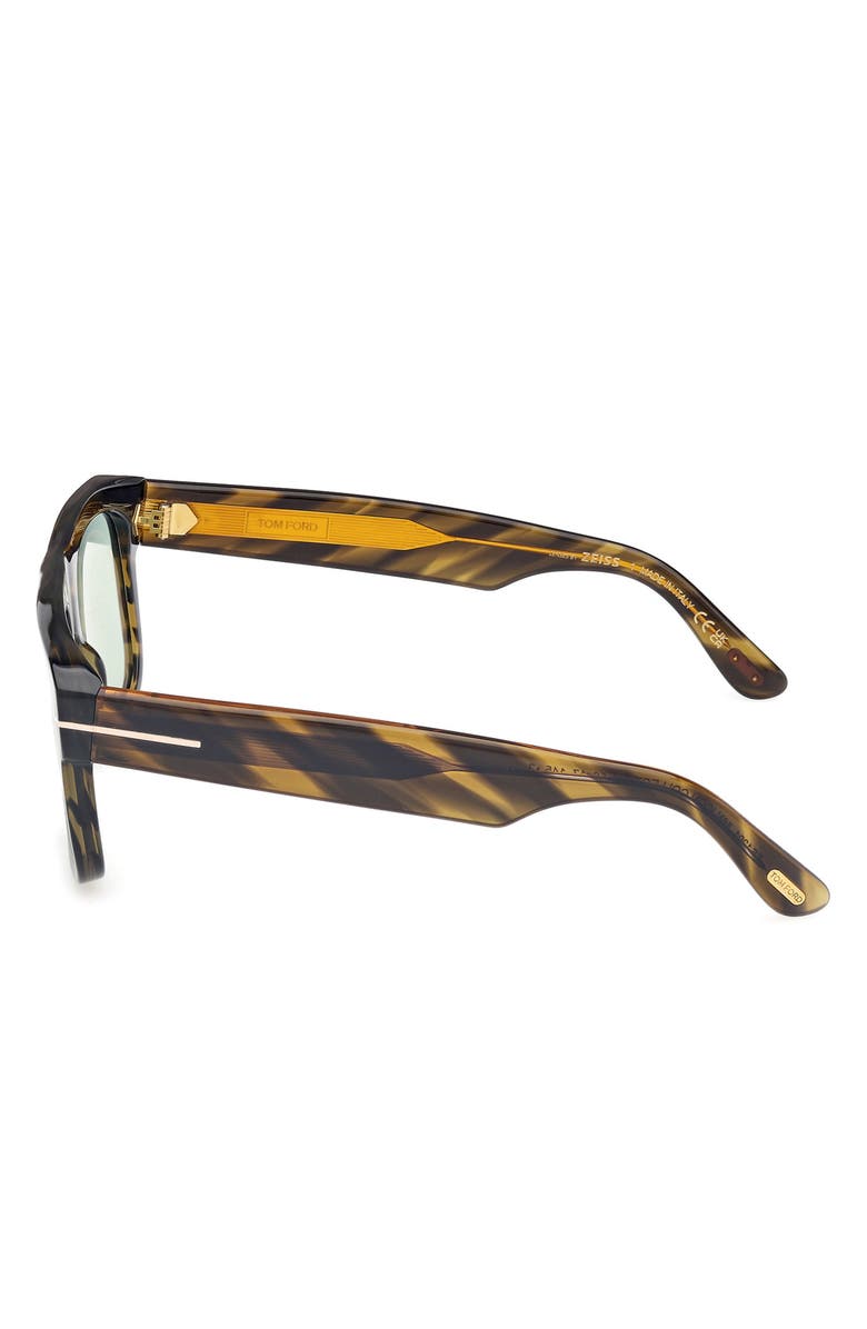 TOM FORD Icon 56mm Pilot Sunglasses, Alternate, color, Brown W Amber/ Grey/ Green