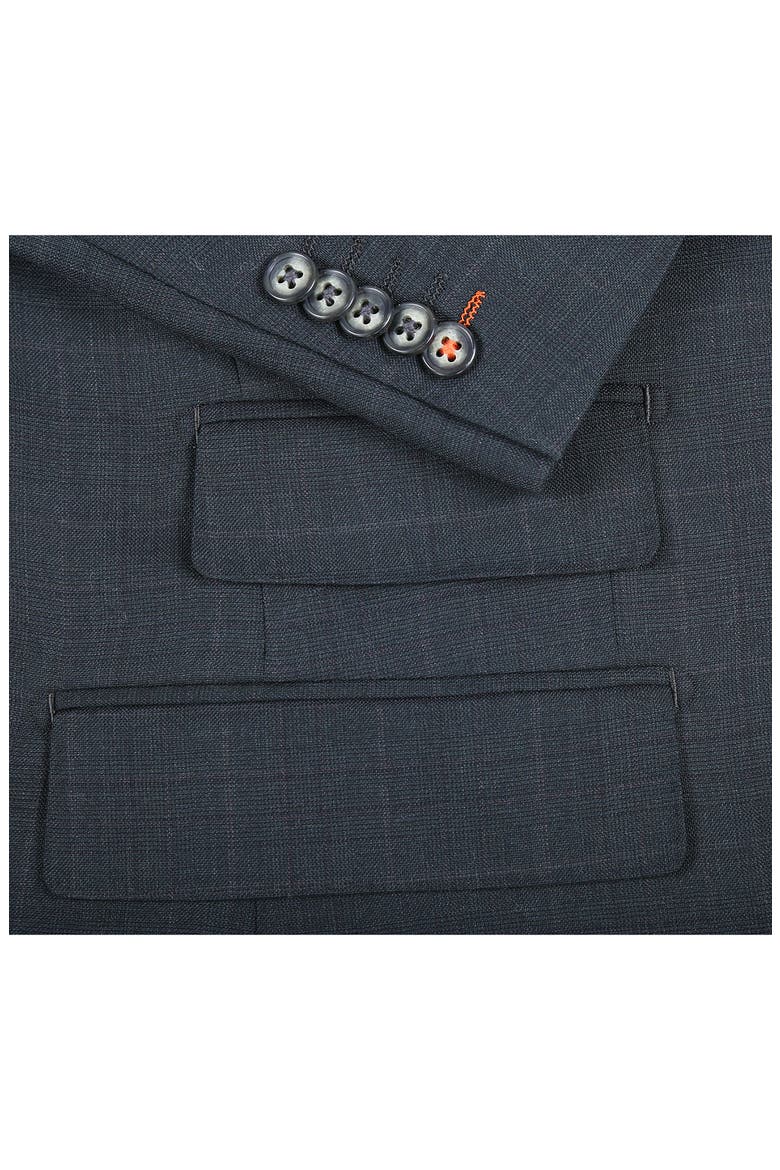 Trim Fit Solid Wool Blend Two-Piece Suit, Alternate, color, DARKGRN