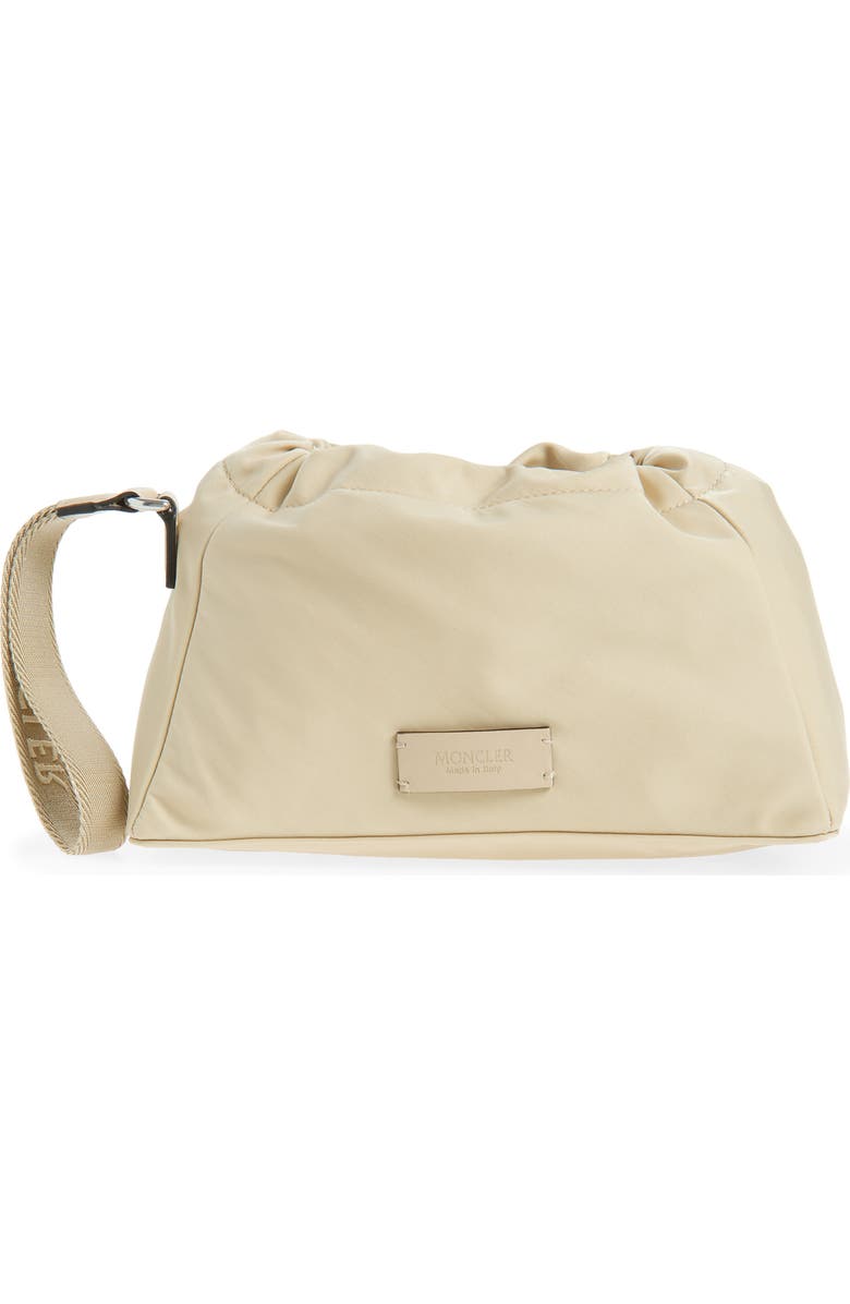 Moncler Trick Twill Pouch, Alternate, color, Golden Sand
