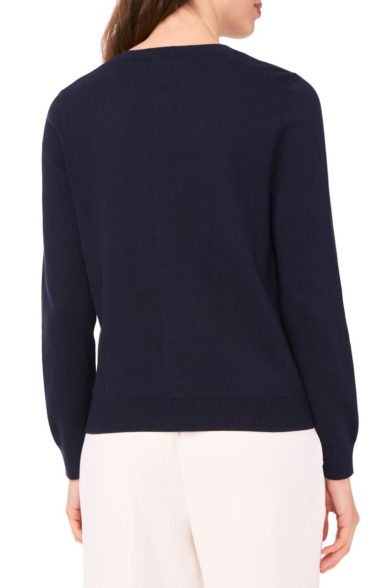 Halogen<sup>®</sup> Crewneck Cardigan, Alternate, color, Navy Depths
