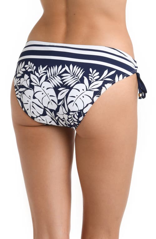 Shop La Blanca Adjustable Loop Hipster Bikini Bottoms In Indigo