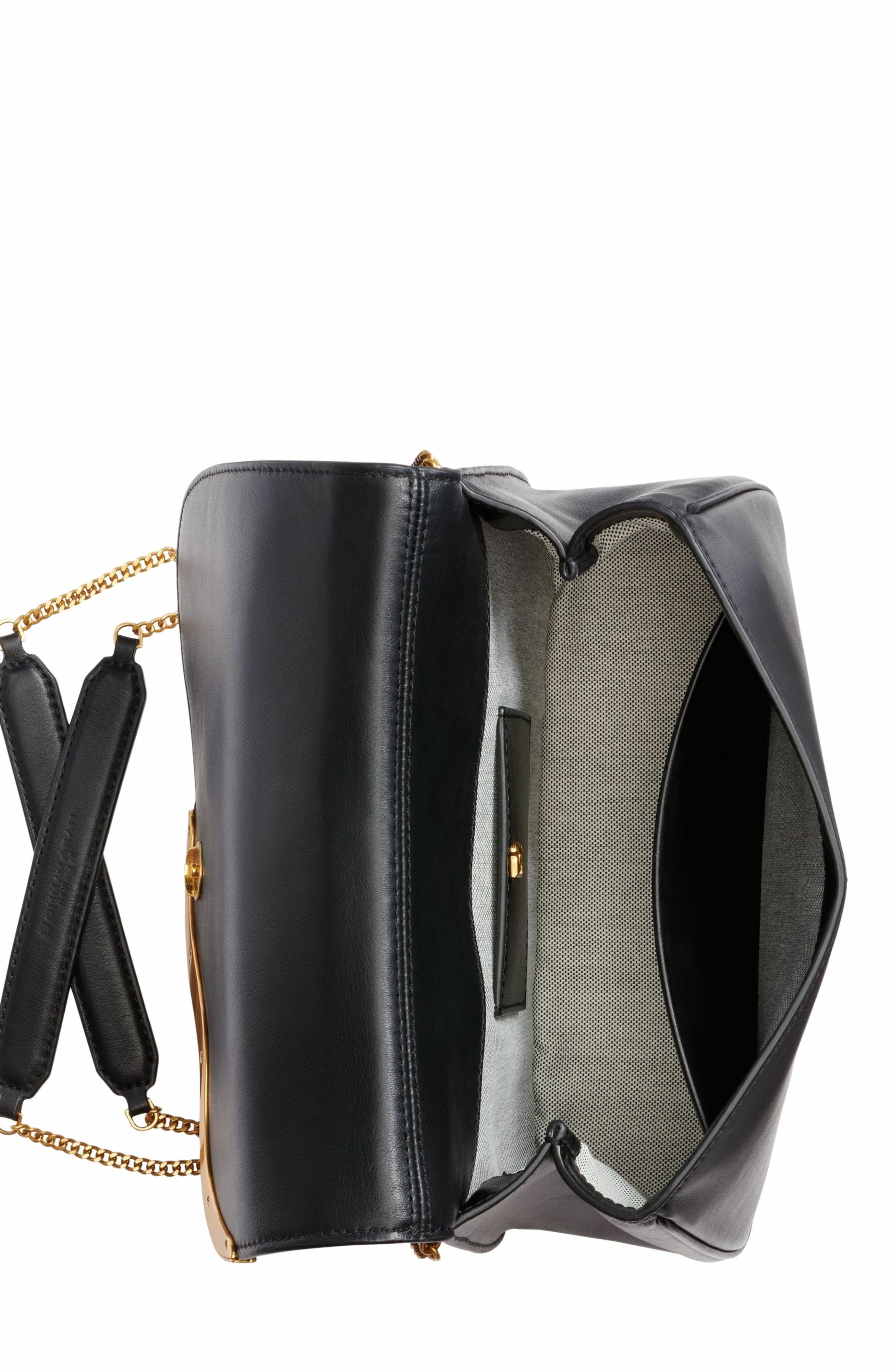 Donna Karan New York Malverne Crossbody Bag, Alternate, color, Black/Gold