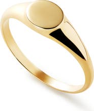 Ana Luisa Gold Band Ring - Gold Signet Ring