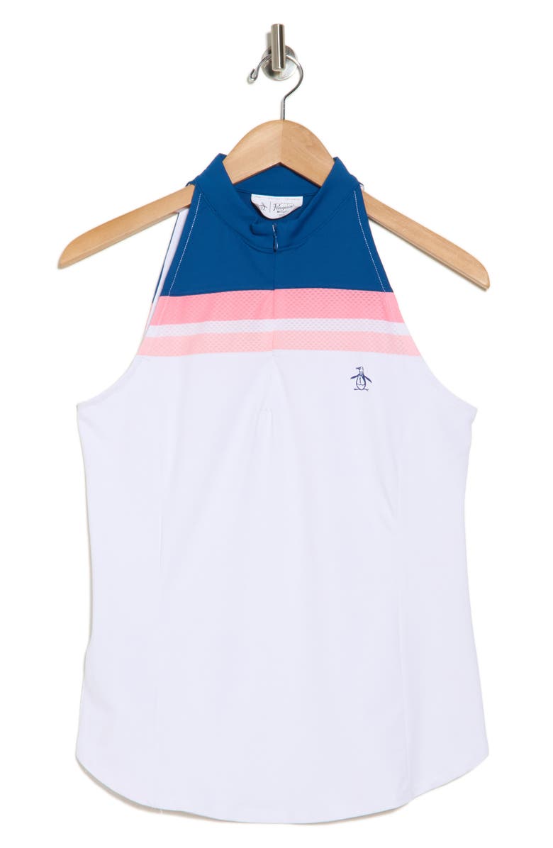 Original Penguin Colorblock Quarter Zip Tank, Alternate, color, 