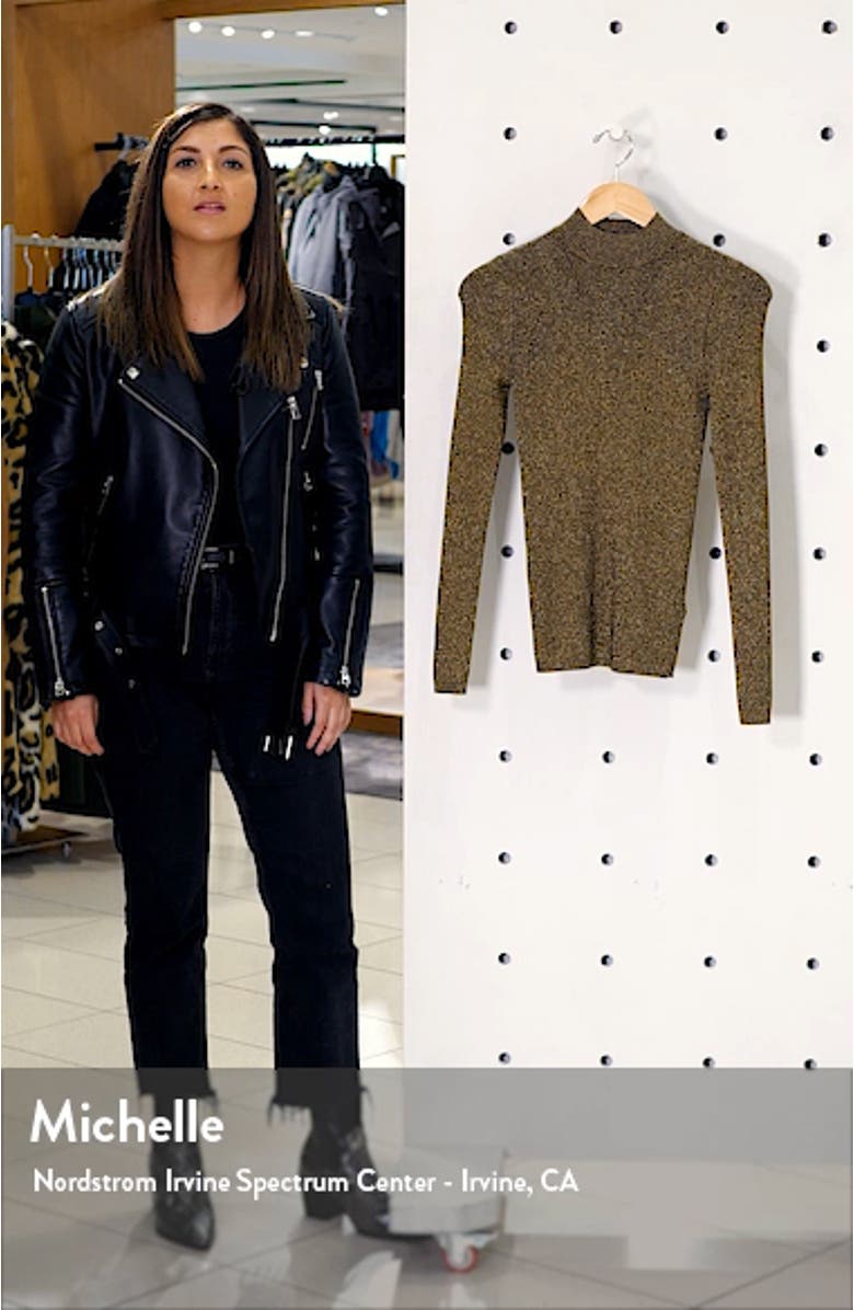 Shinny Mock Neck Sweater, sales video thumbnail