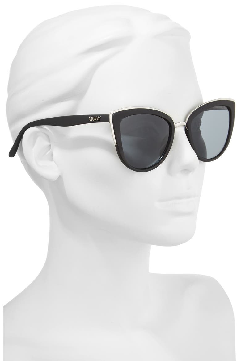 Australia 'My Girl' 50mm Cat Eye Sunglasses, Alternate, color, BLACK/ SMOKE LENS