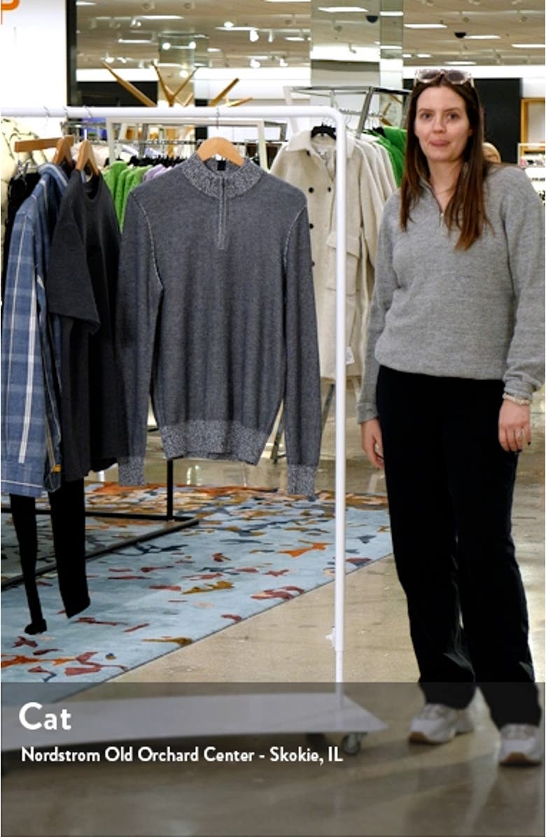 Quarter Zip Cotton Blend Sweater, sales video thumbnail