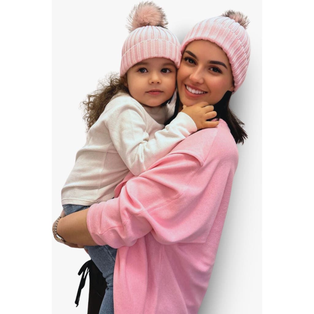 Accouchée Mom N Me Beanie Set In Pink