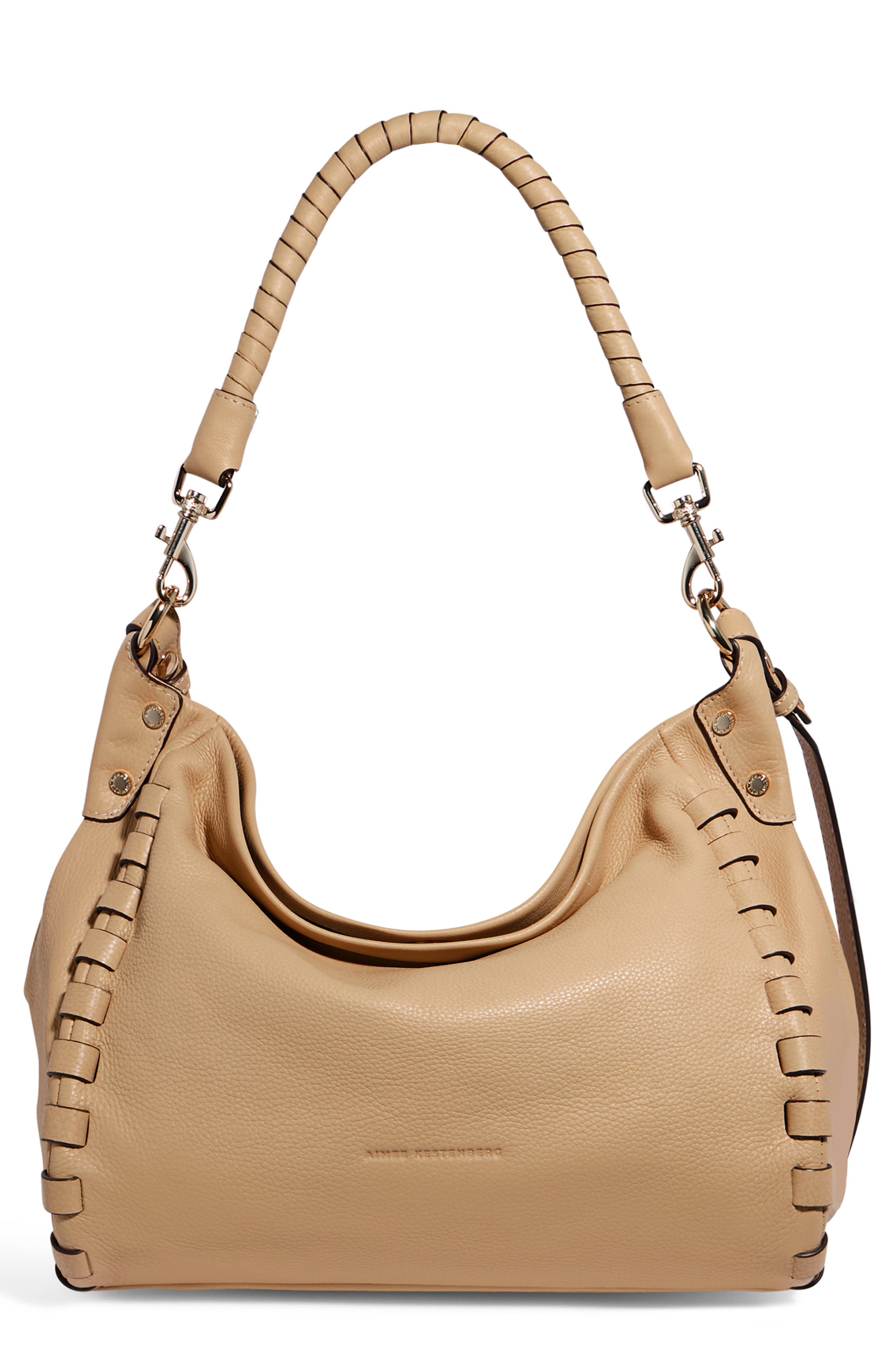 beige hobo bag