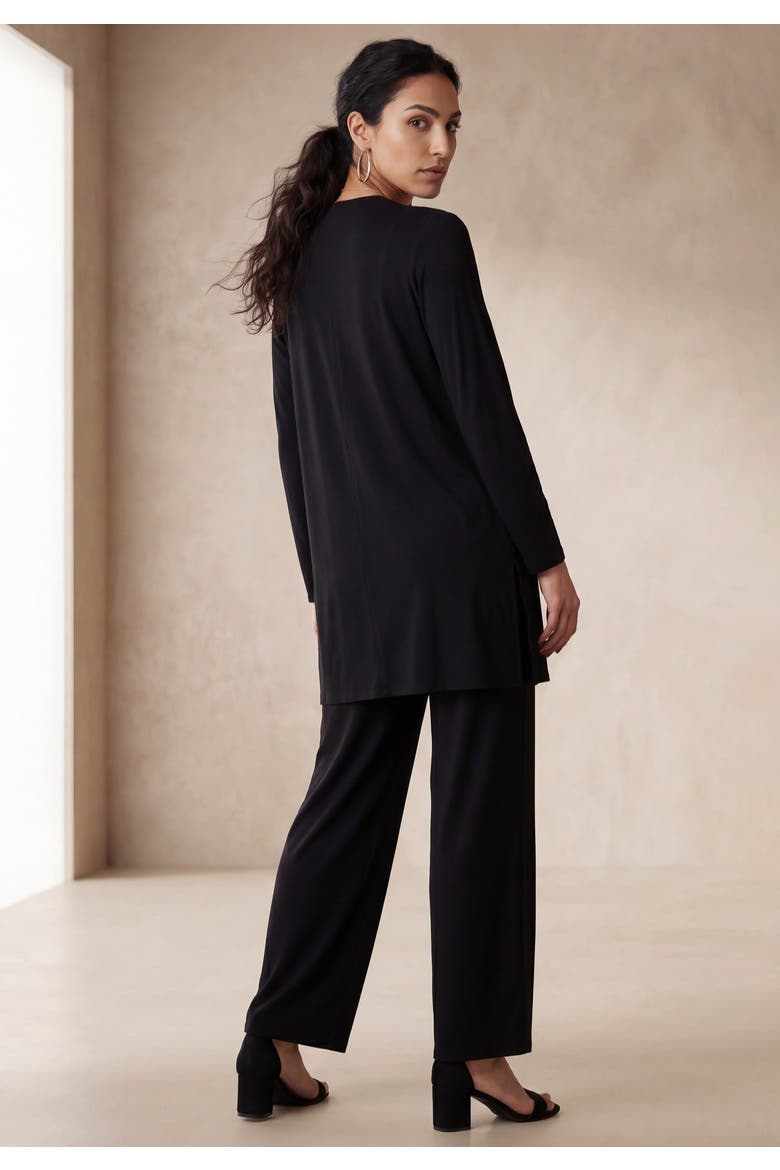 Everyday Stretch Knit Open Front Cardigan, Alternate, color, BLACK